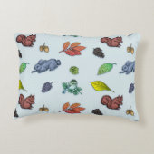 Zo Schattige bosdieren herfstflora Accent Kussen (Achterkant)