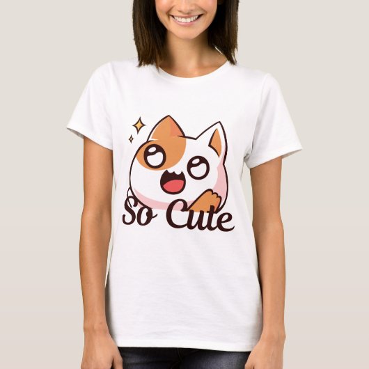 Zo Schattige Cat T-shirt (Voorkant)