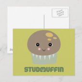 zo schattige kawaii stud muffin briefkaart (Voorkant / Achterkant)