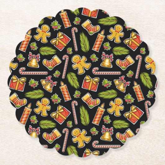 Zo Schattige kerstfeest Kartonnen Onderzetters (Voorkant)