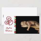 Zo Schattige kerstmuis mijn eerste kerst Feestdagenkaart (Voorkant / Achterkant)