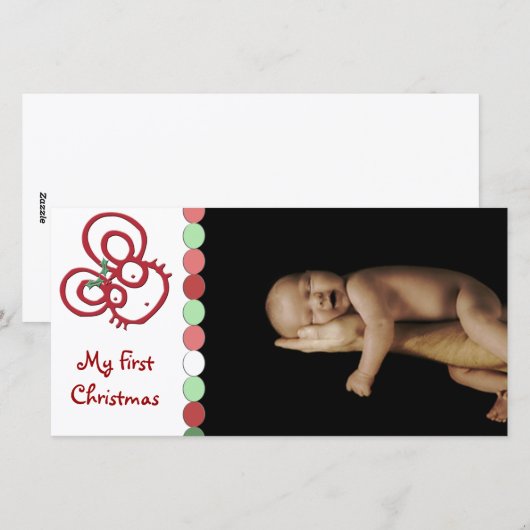 Zo Schattige kerstmuis mijn eerste kerst Feestdagenkaart