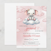 Zo Schattigee baby olifant op wolk kleine pinda Kaart (Voorkant / Achterkant)