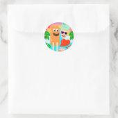Zo Schattigee zomerliefde! Ronde Sticker (Tas)