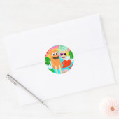 Zo Schattigee zomerliefde! Ronde Sticker (Envelop)