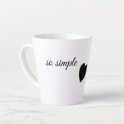 Zo Simpel — Minimalistische Hart Mok (Linkerhoek)