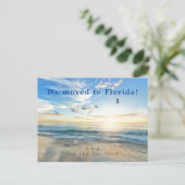 Zo, Sky. Zee. Zand. Beach Scene Aankondigingskaart (Staand voorkant)