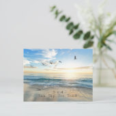 Zo, Sky. Zee. Zand. Beach Scene Briefkaart (Staand voorkant)