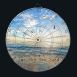 Zo, Sky. Zee. Zand. Beach Scene  Dartbord<br><div class="desc">S times 4 (Sx4) staat voor Sun,  Sky,  Zee,  Sand. Als je graag tijd doorbrengt aan de oceaan,  hier is een strand met de naam dartboard</div>