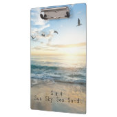 Zo, Sky. Zee. Zand. Beach Scene Klembord (Links)