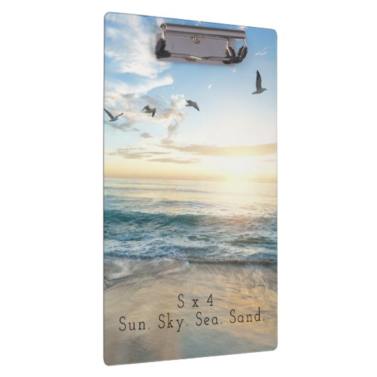 Zo, Sky. Zee. Zand. Beach Scene Klembord (Rechts)