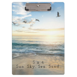 Zo, Sky. Zee. Zand. Beach Scene Klembord