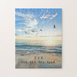 Zo, Sky. Zee. Zand. Beach Scene Legpuzzel
