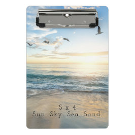 Zo, Sky. Zee. Zand. Beach Scene Mini Klembord