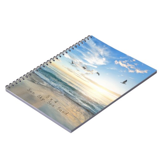Zo, Sky. Zee. Zand. Beach Scene Notitieboek (Linkerzijde)