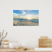 Zo, Sky. Zee. Zand. Beach Scene Poster (Keuken)
