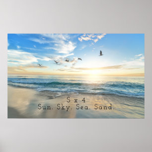 Zo, Sky. Zee. Zand. Beach Scene Poster