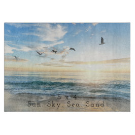 Zo, Sky. Zee. Zand. Beach Scene  Snijplank