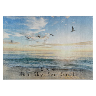 Zo, Sky. Zee. Zand. Beach Scene Snijplank