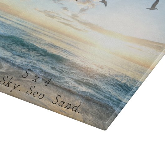 Zo, Sky. Zee. Zand. Beach Scene  Snijplank (Hoek)