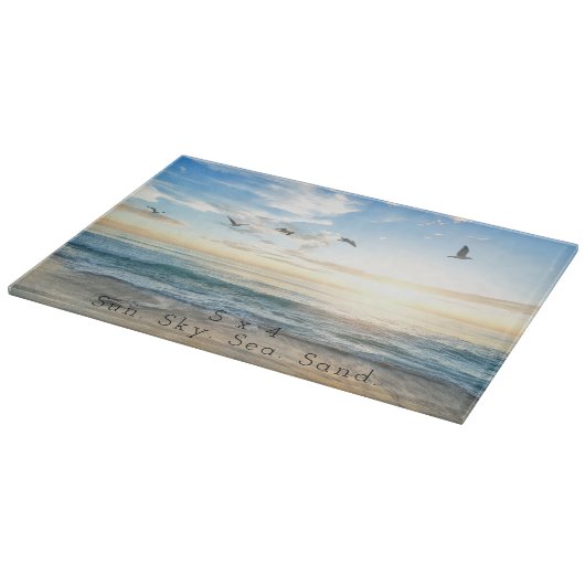 Zo, Sky. Zee. Zand. Beach Scene  Snijplank (Hoek)