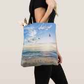 Zo, Sky. Zee. Zand. Beach Scene Tote Bag (Dichtbij)