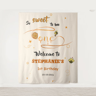 Zo Slecht is Bij Eén Cute Honingbij 1e Verjaardag Wandkleed