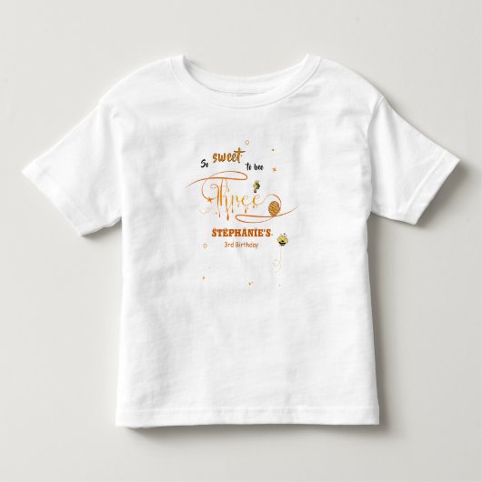 Zo Slecht om Drie Te Zijn Moppige Honingbij 3de Ve Kinder Shirts (Voorkant)