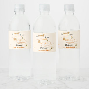 Zo Slecht om Eén Cute Honingbij Te Zijn 1e Verjaar Waterfles Etiket