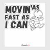 Zo snel als ik kan grappige auto sticker (Vel)