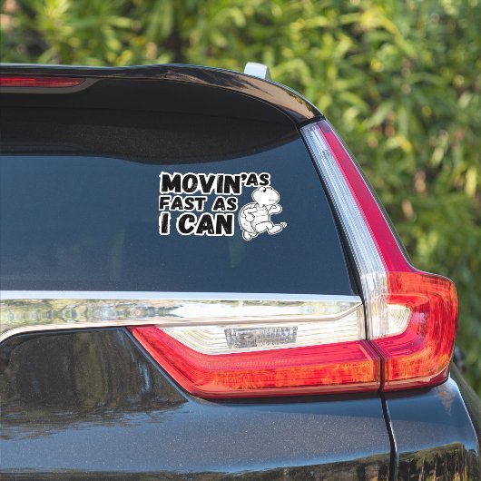 Zo snel als ik kan grappige auto sticker (Auto Zijkant)