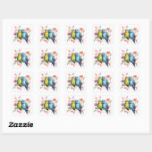 Zo Snel Liefdesvogels Vierkante Sticker (Vel)