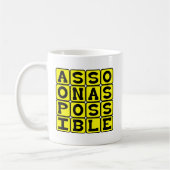 Zo snel mogelijk, ASAP Koffiemok (Links)