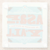 ZO SNEL MOGELIJK | Zo zuidelijk mogelijk Y'ALL Glazen Onderzetter (Achterkant)