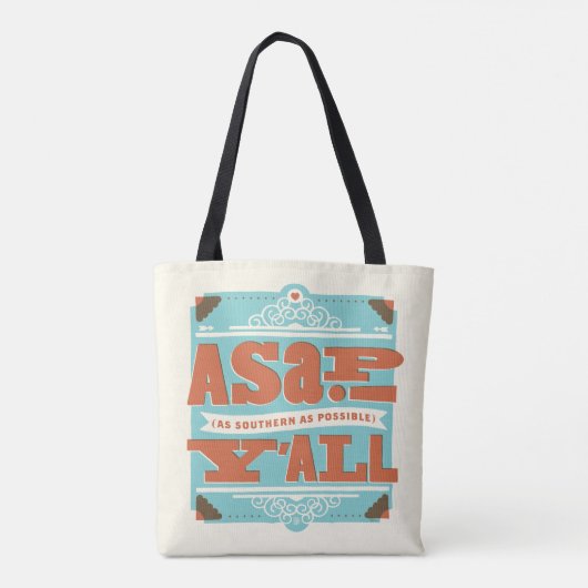 ZO SNEL MOGELIJK | Zo zuidelijk mogelijk Y'ALL Tote Bag (Achterkant)