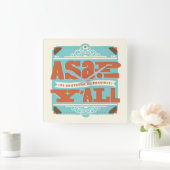 ZO SNEL MOGELIJK | Zo zuidelijk mogelijk Y'ALL Vierkante Klok (Huis)