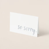 zo sorry zilverfolie folie kaarten (Voorkant)