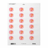 Zo  Spring Flower Baby Naming Etiket (Full Sheet)