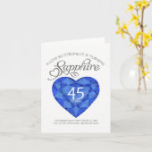 Zo sterke liefde saffier 45e jubileum kaart (Gele Bloem)