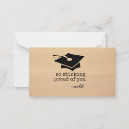 Zo Stinking Trots op U Grappig Afstuderen Kaart Notitiekaartje