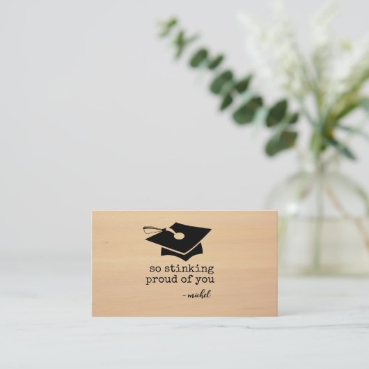 Zo Stinking Trots op U Grappig Afstuderen Kaart Notitiekaartje (Staand voorkant)