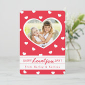 Zo Sweet Hearts Valentijn Fotokaart / Rood Feestdagenkaart (Staand voorkant)