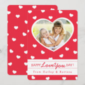 Zo Sweet Hearts Valentijn Fotokaart / Rood Feestdagenkaart (Voorkant / Achterkant)