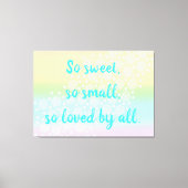 Zo sweet, zo kleine regenboogwand-Baby kunst Canvas Afdruk (Voorkant)