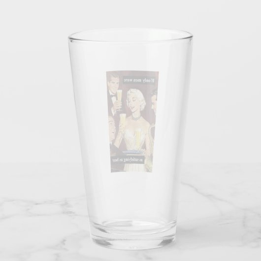 Zo tevreden als beer - Retro Cocktail Waitress Glas (Achterkant)