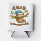 Zo traag mogelijk - Schattigee luiaard ASAP Classi Blikjeskoeler (Voorkant)