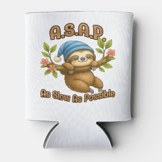 Zo traag mogelijk - Schattigee luiaard ASAP Classi Blikjeskoeler (Voorkant)