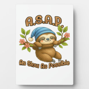 Zo traag mogelijk - Schattigee luiaard ASAP Classi Fotoplaat