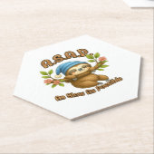 Zo traag mogelijk - Schattigee luiaard ASAP Classi Kartonnen Onderzetters (Schuin)