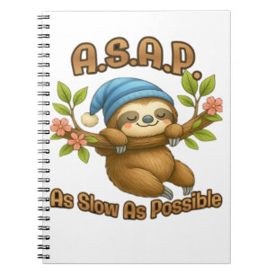 Zo traag mogelijk - Schattigee luiaard ASAP Classi Notitieboek